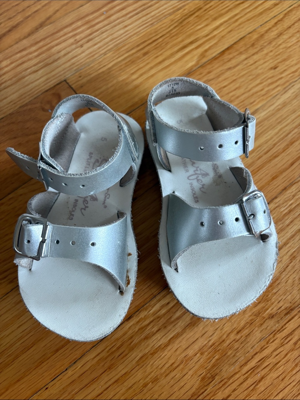 Silver Toddler Buckle Sandals - Comfortable Kids Sandals